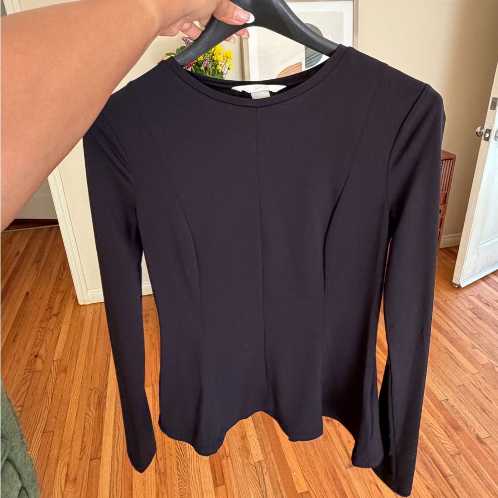 H&M Classic Black Long Sleeve Top